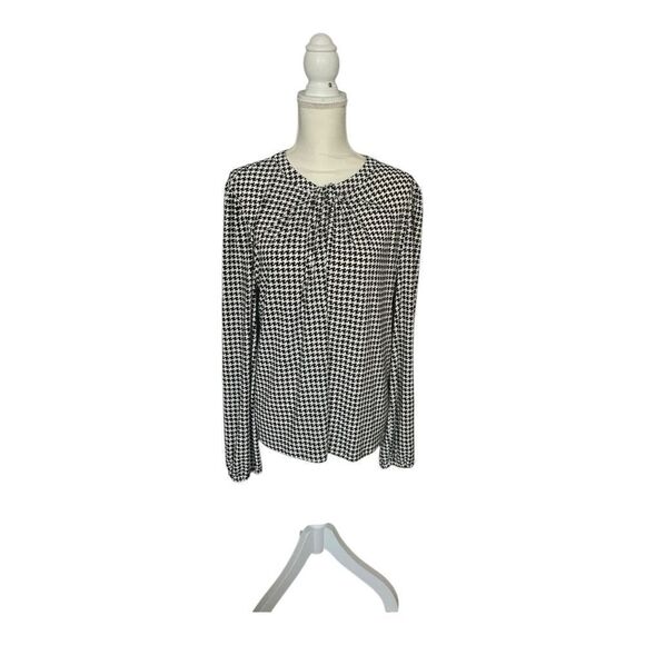 Lauren Ralph Lauren | NWT Women's Houndstooth Twist-Front Jersey Top XL - Picture 5 of 7
